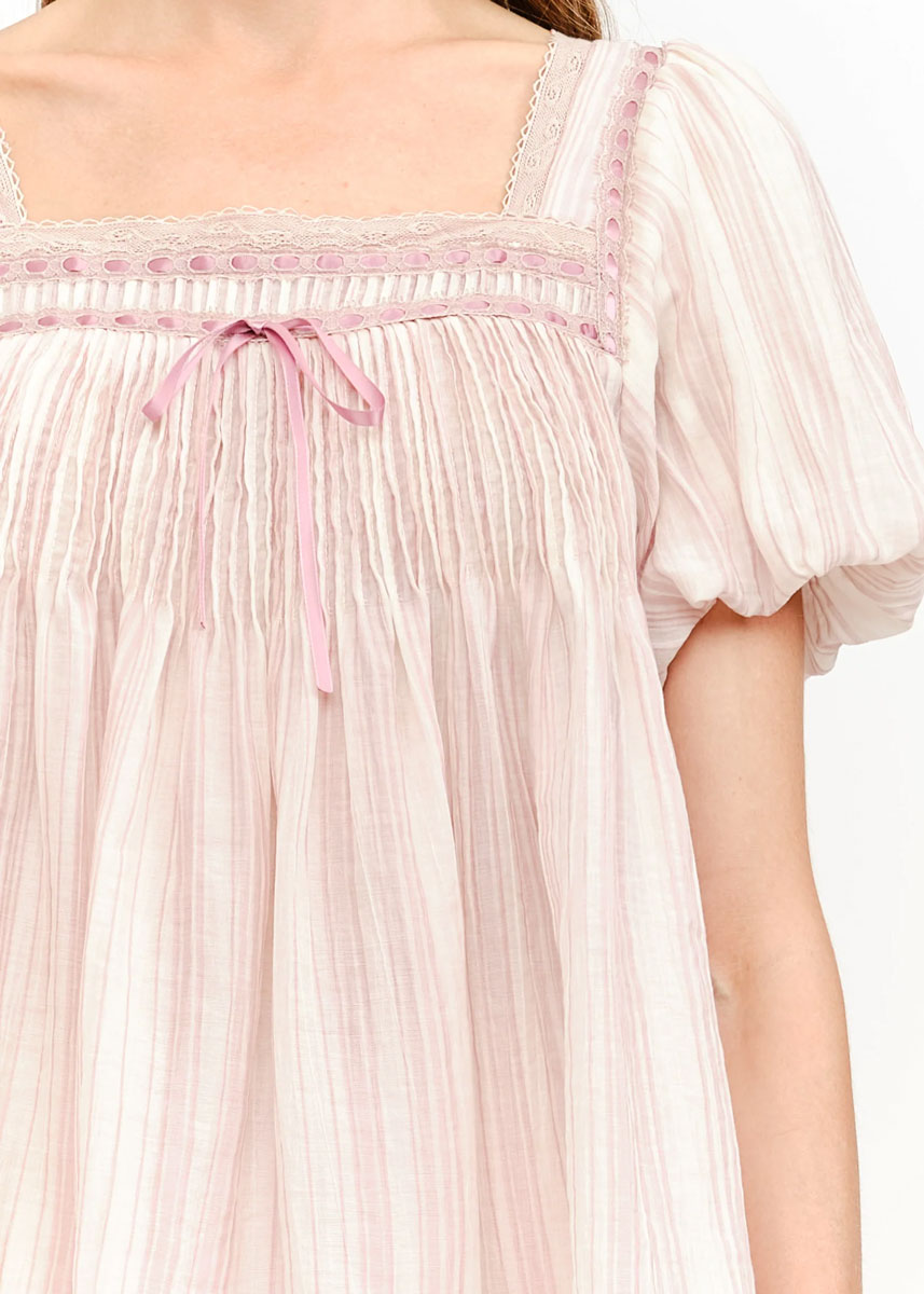 Erika Babydoll Ribbon Top - Blush – Alice & Wonder
