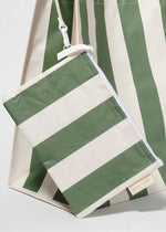 Carryall Beach Bag - Olive Stripe