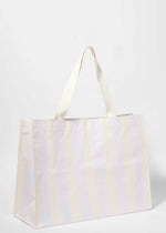 Carryall Beach Bag - Pastel Lilac Stripe