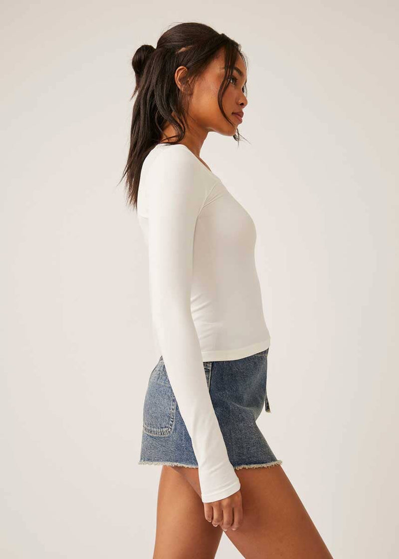 Must Have Scoop Layering Top - Ivory