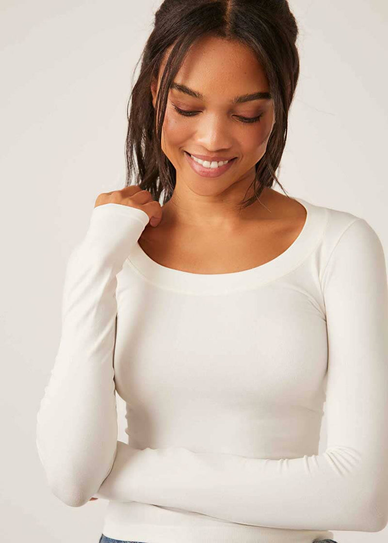 Must Have Scoop Layering Top - Ivory
