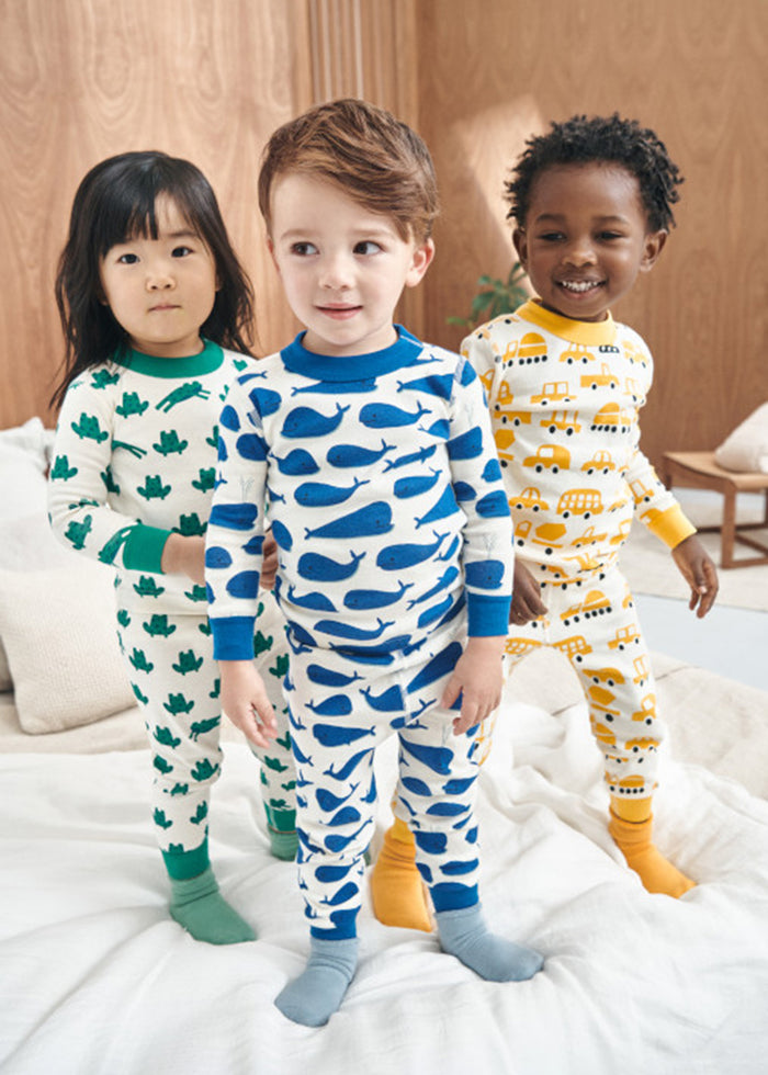 Kids Long John Pajama Set - Ribbit Ribbit