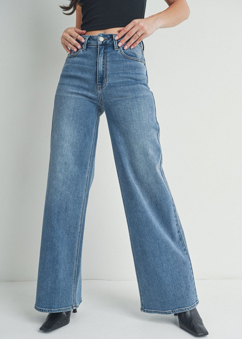 The Palazzo Jean - Medium Denim