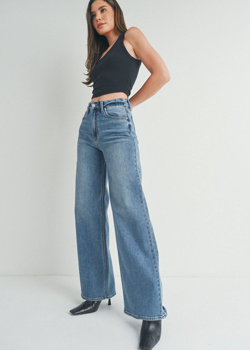 The Palazzo Jean - Medium Denim