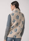 Hyacinth Sherpa Floral Vest - Cream