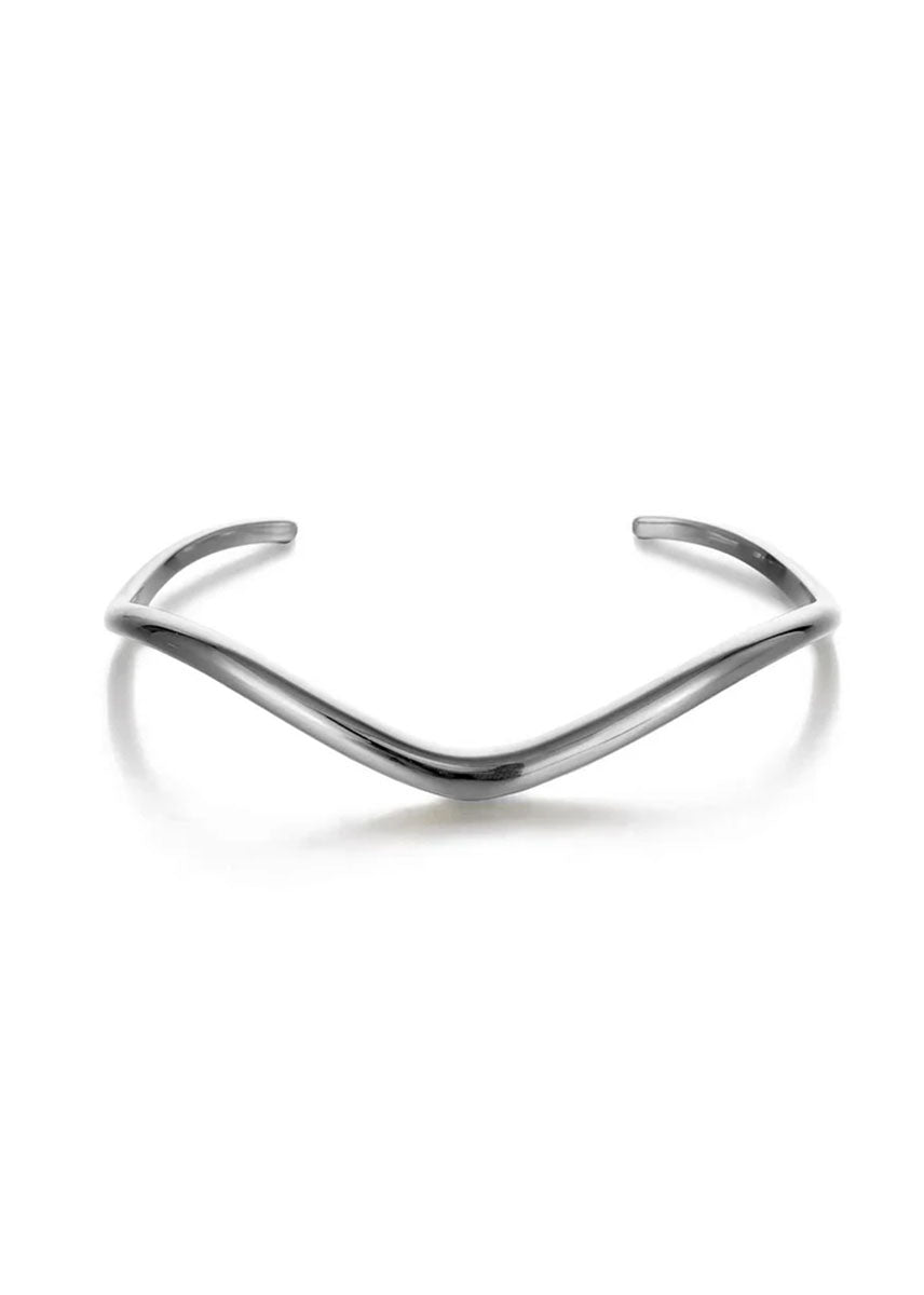 Swell Cuff Bracelet - White Gold