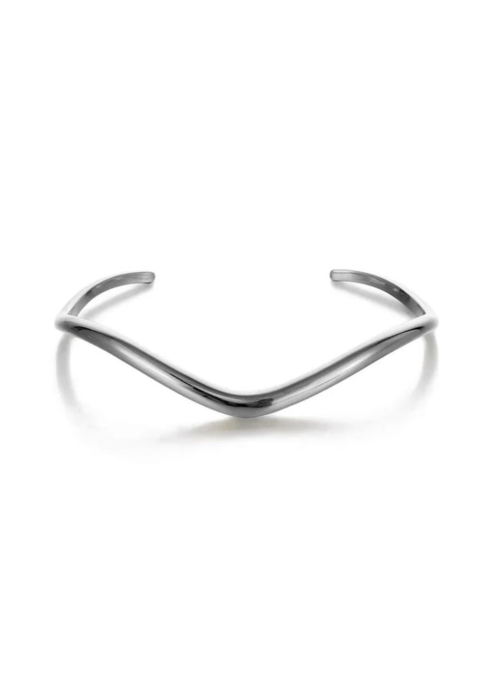 Swell Cuff Bracelet - White Gold