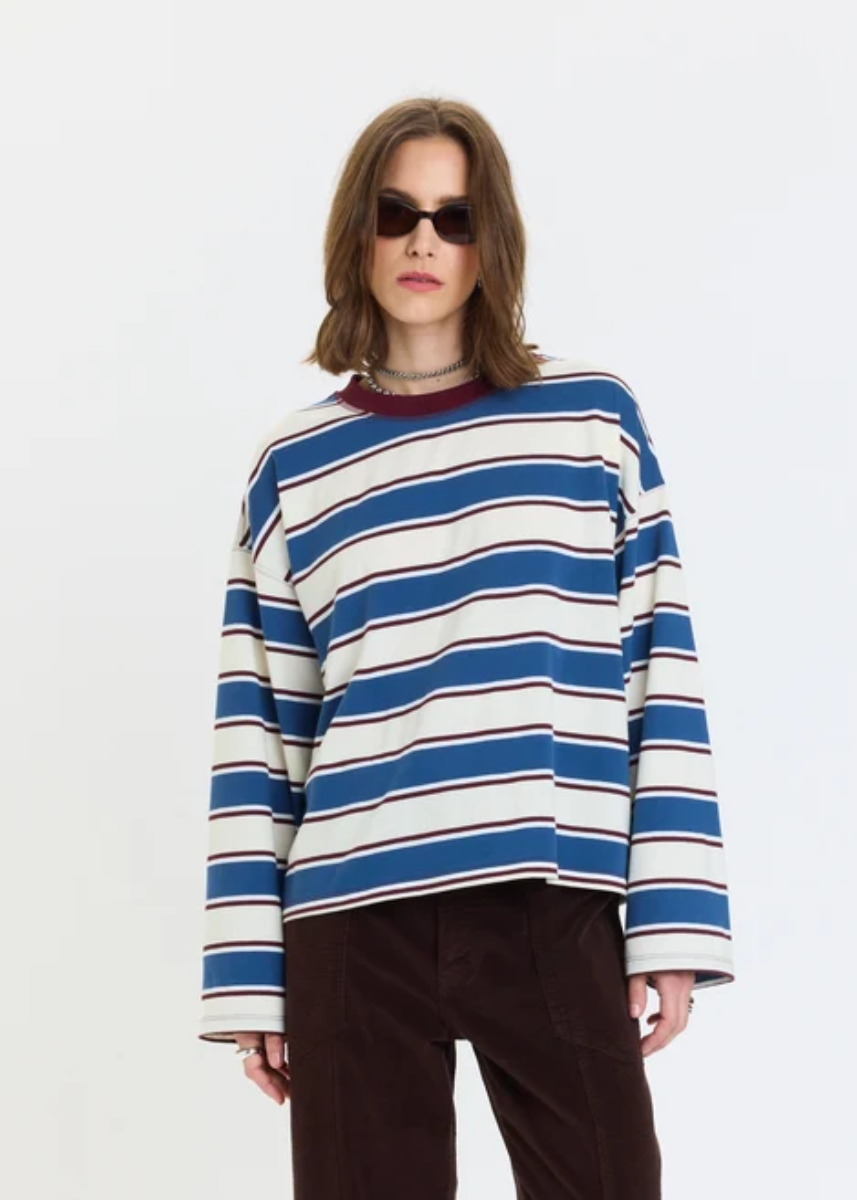 Salinas Easy Long Sleeve Tee - Cove Stripe