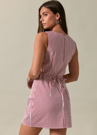Sam Mini Dress - Red & White Stripe