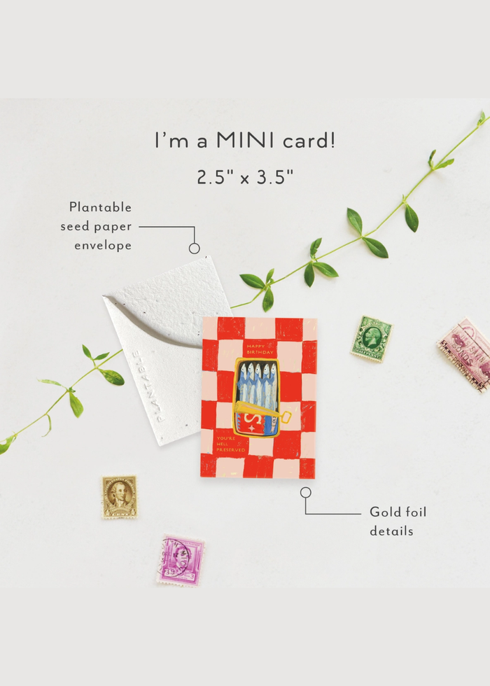 Sardines Birthday Mini Card