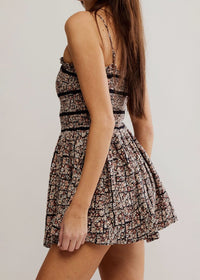 Bali Checked Out Printed Romper - Black Combo Ditsy