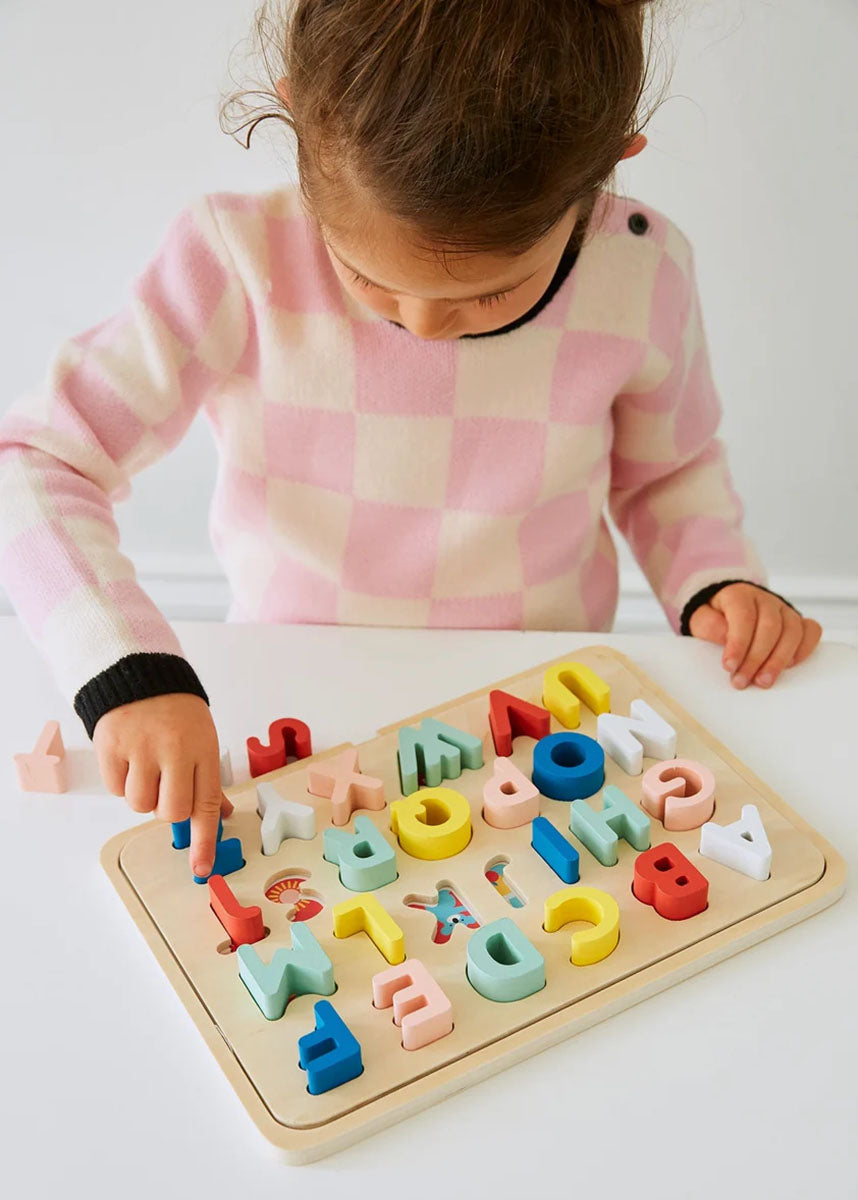 Multi-Language Alphabet Wooden Tray Puzzle