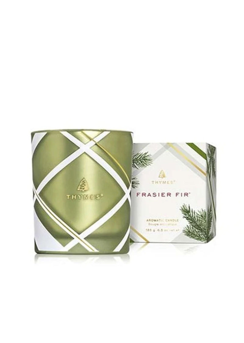 Frasier Fir Frosted Plaid Poured Candle - 6.5oz.