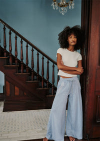 Wait A Minute Baby Tee - Oatmeal