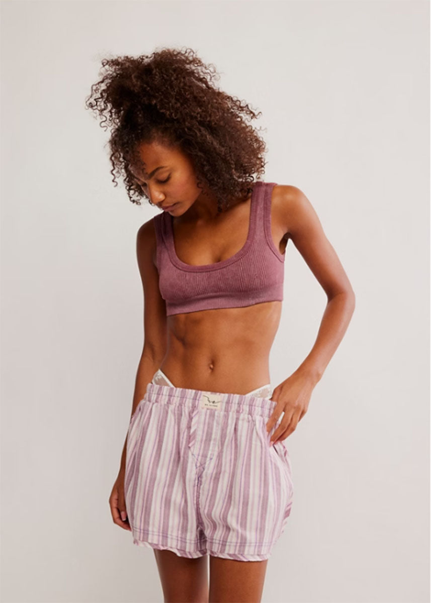 Day To Day Flannel Boxer - Burgundy Combo