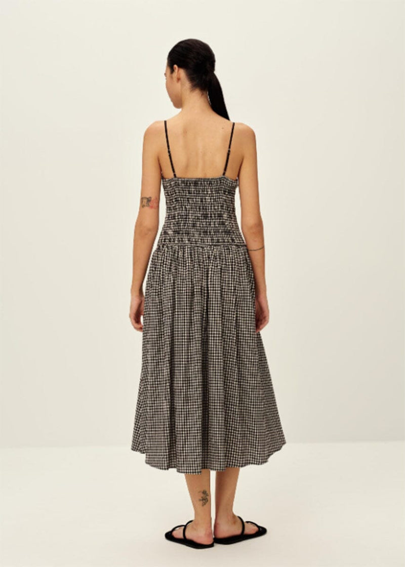 Breena Midi Dress - Black Gingham