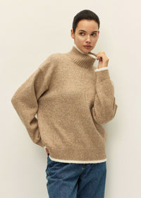 May Turtleneck Sweater - Taupe