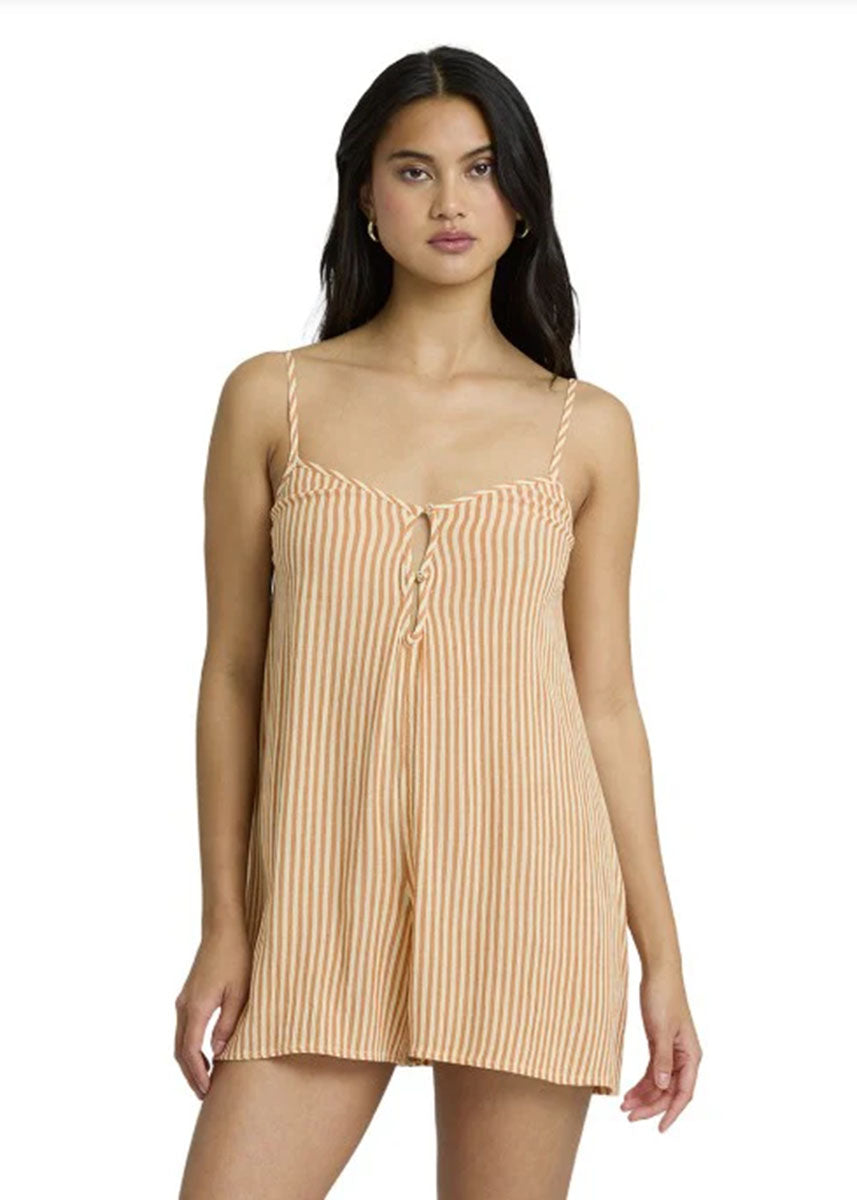 Fresh Daze Romper - Caramel Cafe