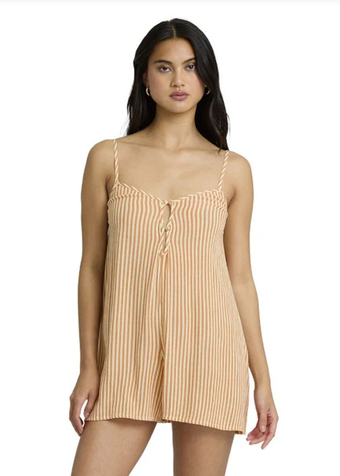 Fresh Daze Romper - Caramel Cafe