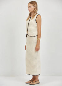 Daphne Crochet Top - Natural Black