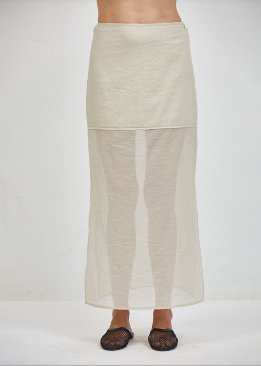 Camille Sheer Skirt - Taupe