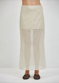 Camille Sheer Skirt - Taupe
