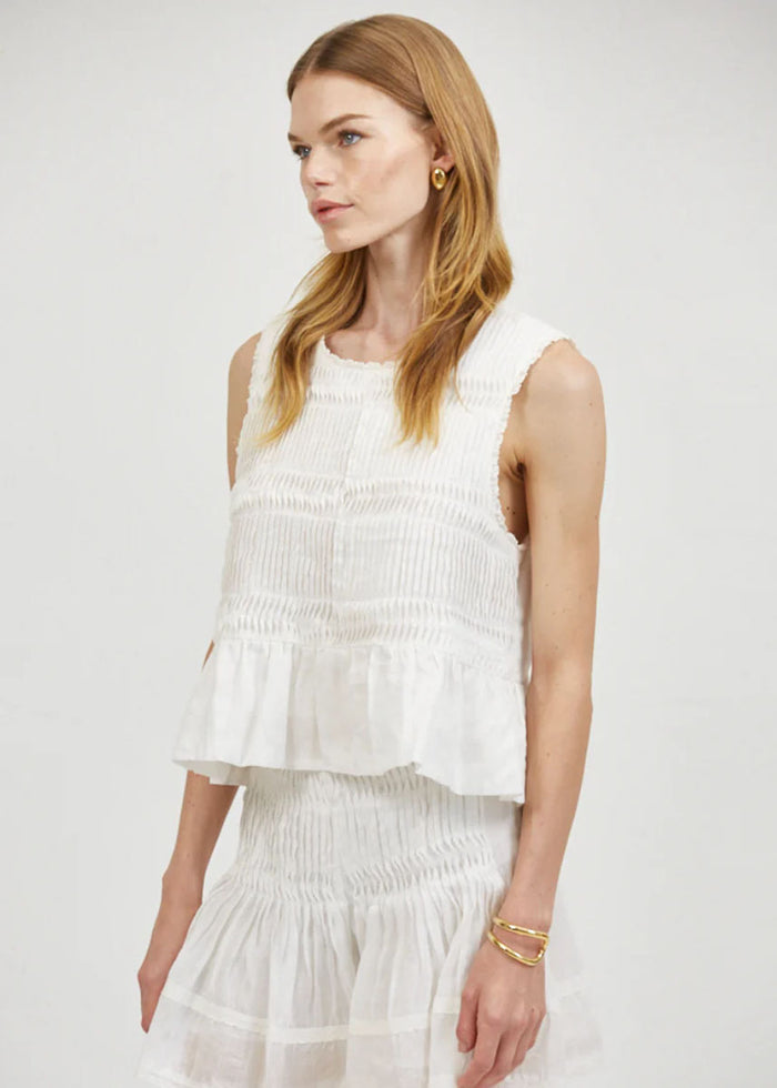 Phoebe Sleeveless Top - Off-White