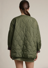 Mica Reversible Quilted Bandana Jacket - Brown