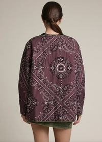 Mica Reversible Quilted Bandana Jacket - Brown