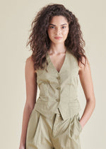 Maribel Vest Top - Olive