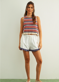 Selena Colorful Sleeveless Top