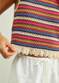 Selena Colorful Sleeveless Top