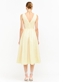 Shae Corset Midi Dress - Butter Yellow