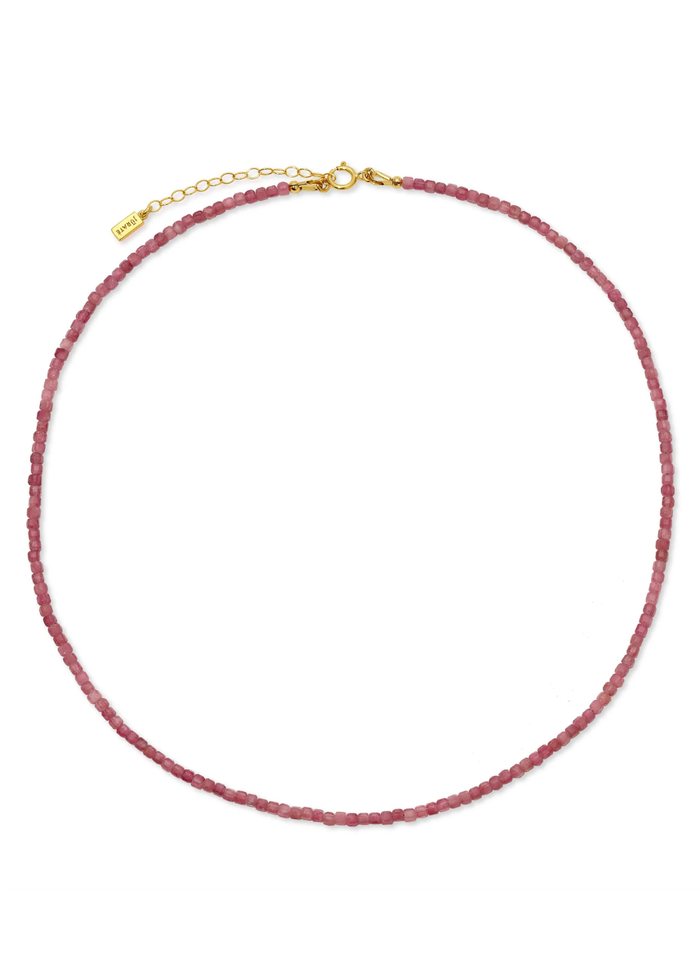 Sidekick Beaded Necklace - Pink Tourmaline