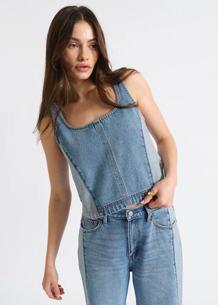 Solana Sleeveless Top - Coasting