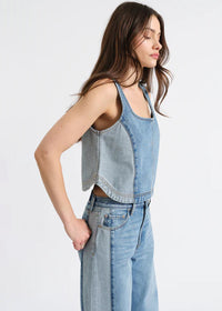 Solana Sleeveless Top - Coasting