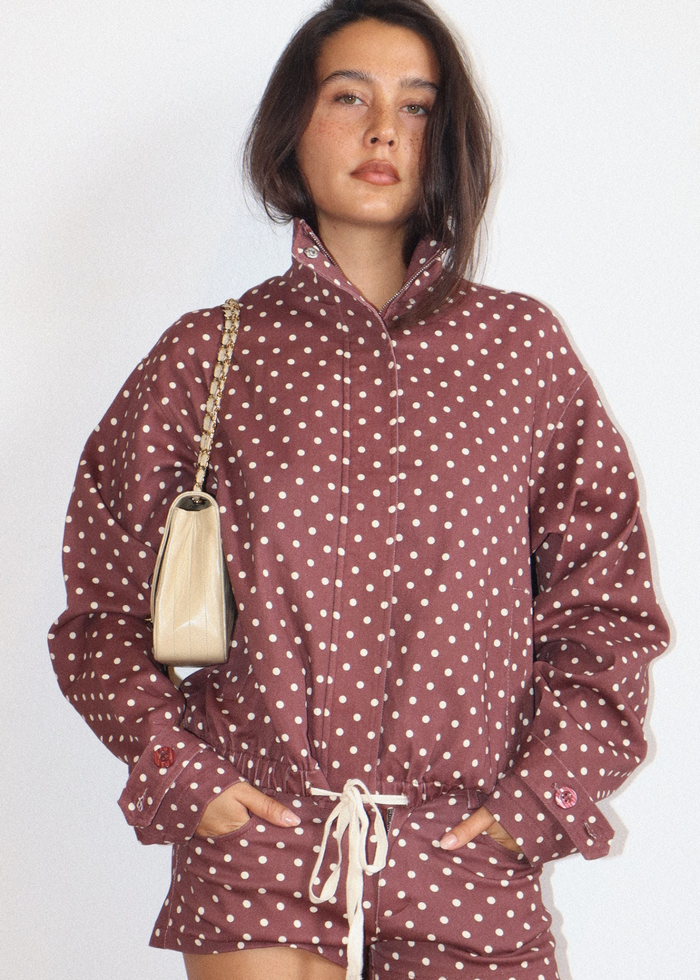 Sonny Spotted Jacket - Chocolate