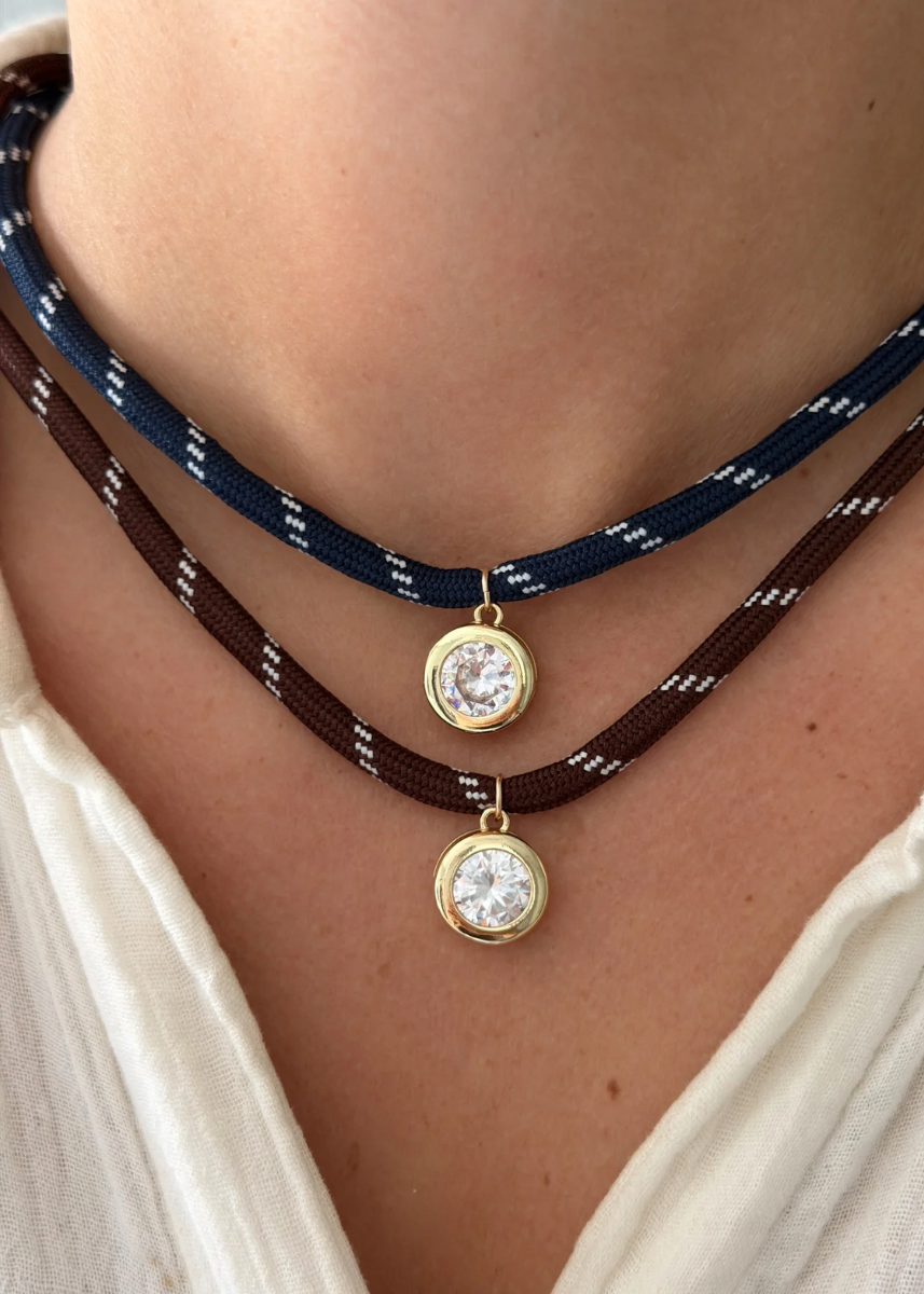 Sparkle Paracord Necklace - Navy