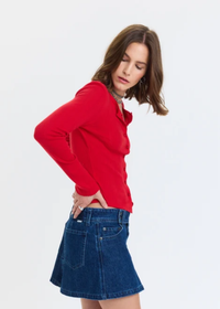 Stargazer Pointelle Cardigan - Cherry Bomb
