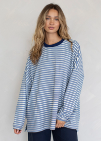 Striped Long Sleeve - Blue