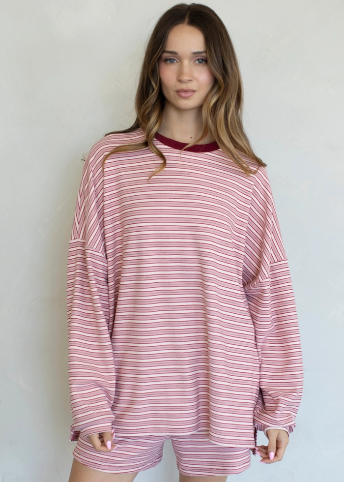 Striped Long Sleeve - Pink