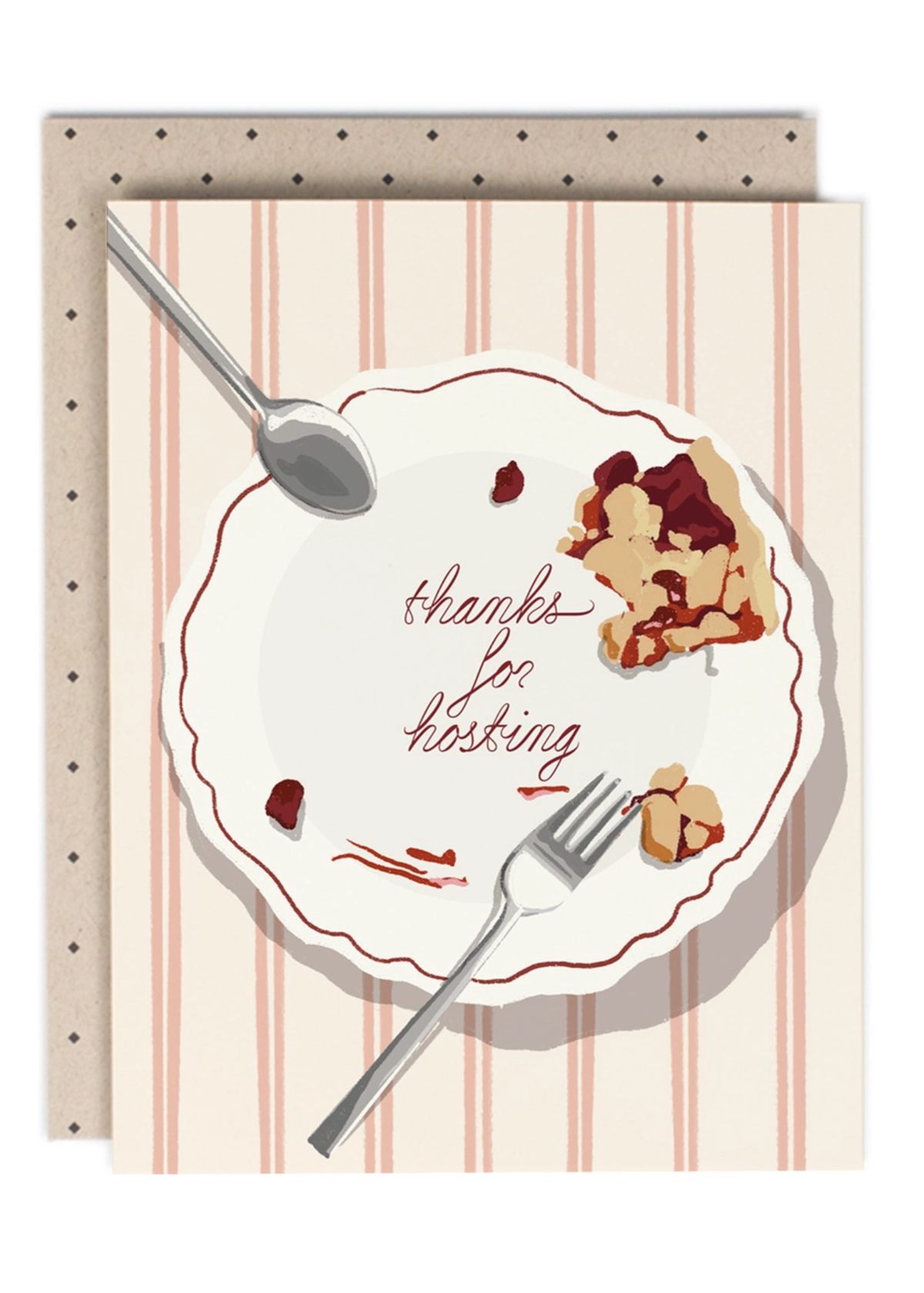 Striped Thanks For Hosting Card