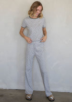 Macie Floral Lounge Set - Heather Grey