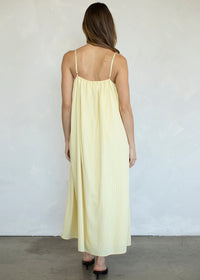 Diana Chalk Stripe Midi Dress - Butter