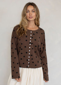 Tommie Long Sleeve Top - Brown