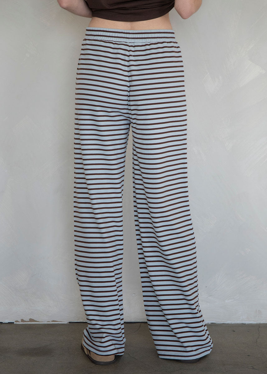 Lilah Striped Pants - Light Blue Multi