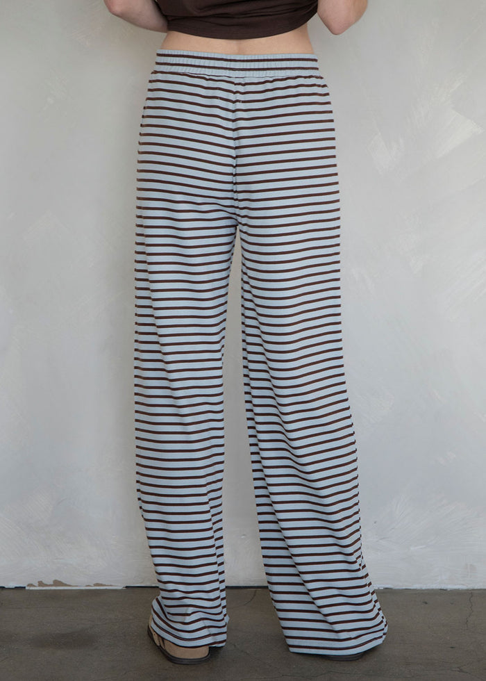 Lilah Striped Pants - Light Blue Multi