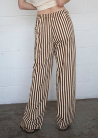 Amelie Striped Pants - Brown