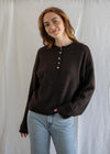 Piper Henley Pullover - Chocolate