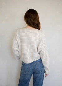 Piper Mini Striped Cardigan - Cream